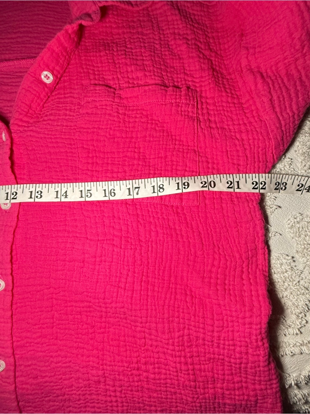 Hot Pink Textured Button-Up Shirt - Women - Picture 4 of 6